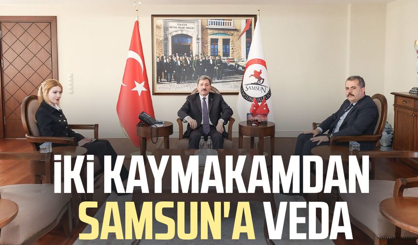 Tuğçe Orhan ve Özgür Kaya'dan Vali Tavlı'ya veda ziyareti
