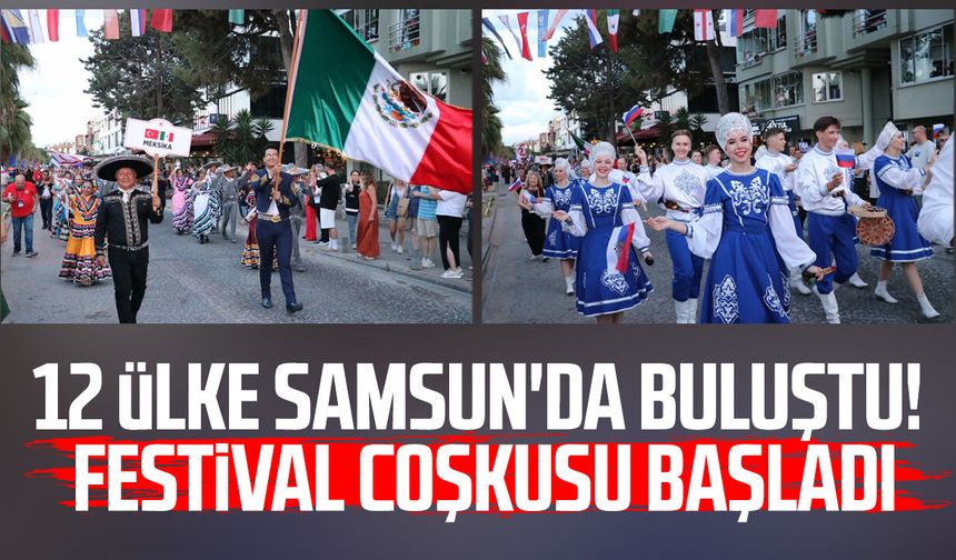 36. Uluslararası Samsun Halk Oyunları Festivali başladı