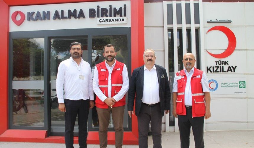 Çarşamba'da kan bağışı kampanyasına yoğun ilgi