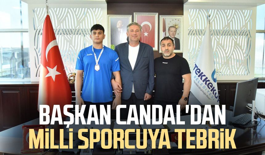 Başkan Mustafa Candal'dan milli sporcu Emirhan Gümüş'e tebrik
