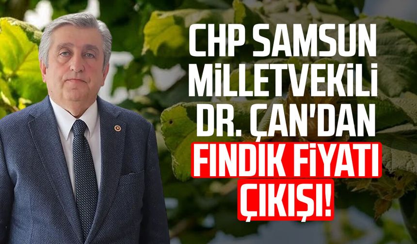 CHP Samsun Milletvekili Dr. Murat Çan'dan fındık fiyatı çıkışı!