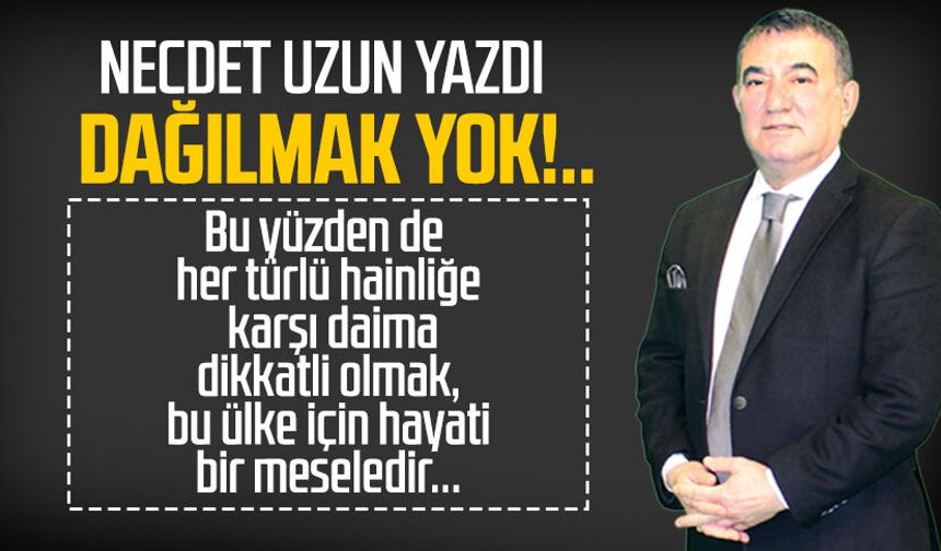 Necdet Uzun yazdı: Dağılmak yok!..