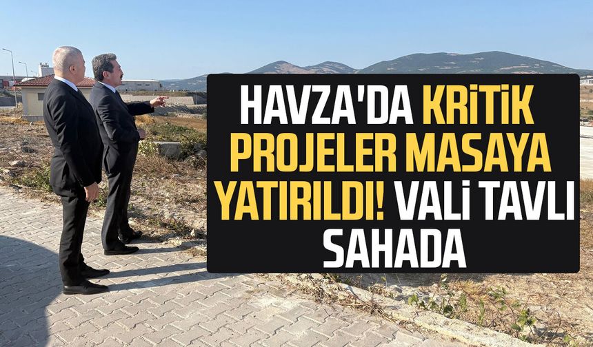 Havza'da kritik projeler masaya yatırıldı! Vali Tavlı sahada