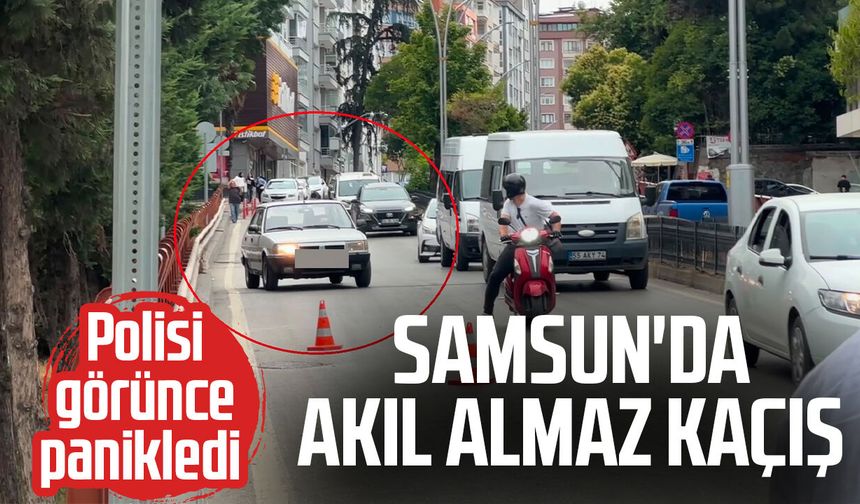 Polisi görünce panikledi! Samsun'da akıl almaz kaçış - samsungazetesi.com
