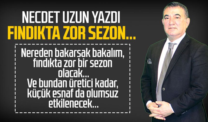 Necdet Uzun yazdı: Fındıkta zor sezon...