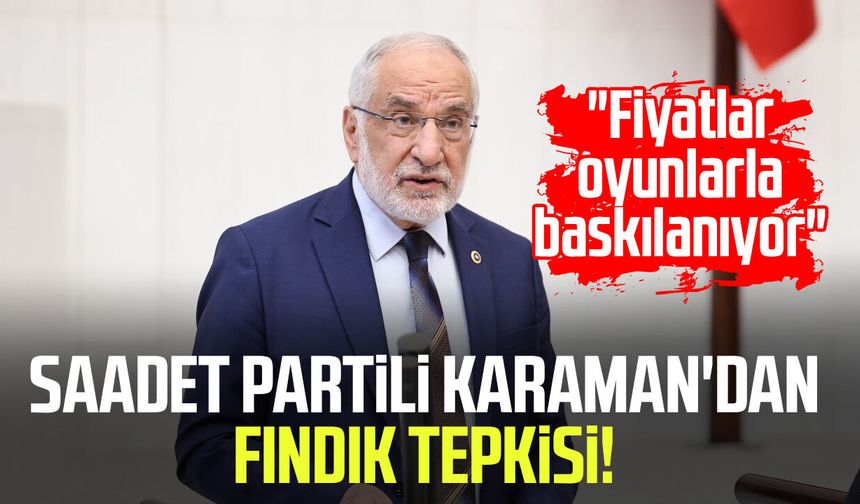 Saadet Partili Mehmet Karaman'dan fındık tepkisi: "Oyunlarla baskılanıyor"