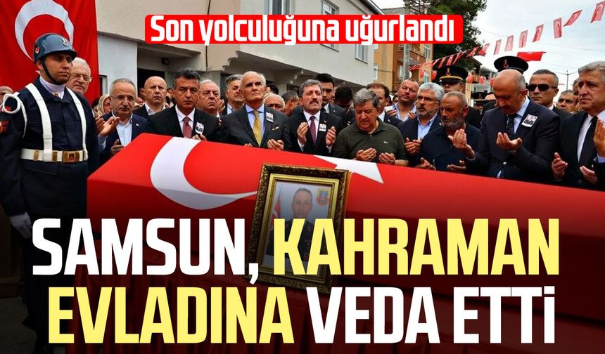 Şehit Mehmet Demirbaş Samsun'da son yolculuğuna uğurlandı