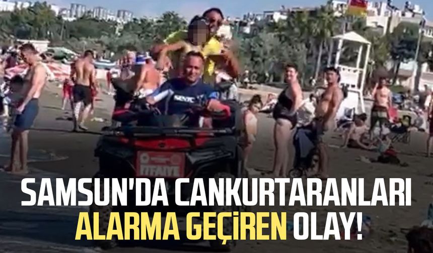 Samsun Atakum sahilinde panik! Denizde kayboldu sanıldı...