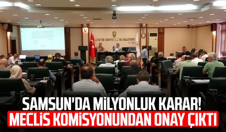 Samsun'da milyonluk karar! Meclis komisyonundan onay çıktı