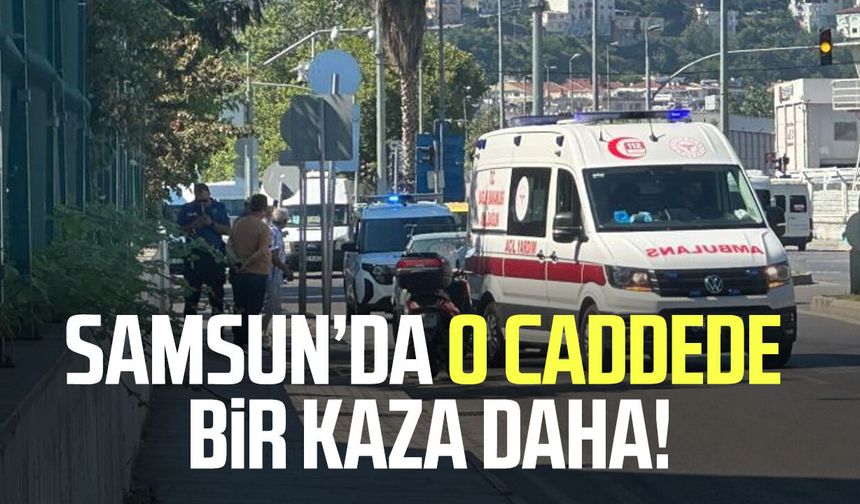 Samsun'da motosiklet kazası! Sürücü hastanelik oldu