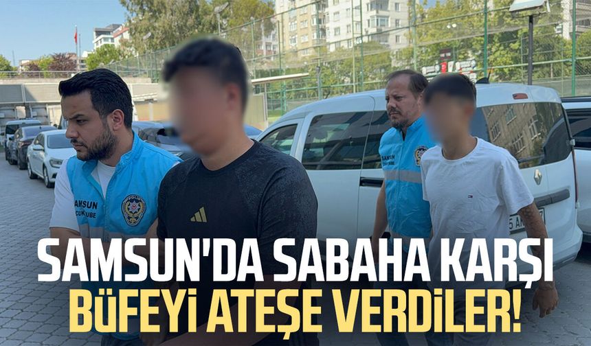 Samsun'da sabaha karşı büfeyi ateşe verdiler!