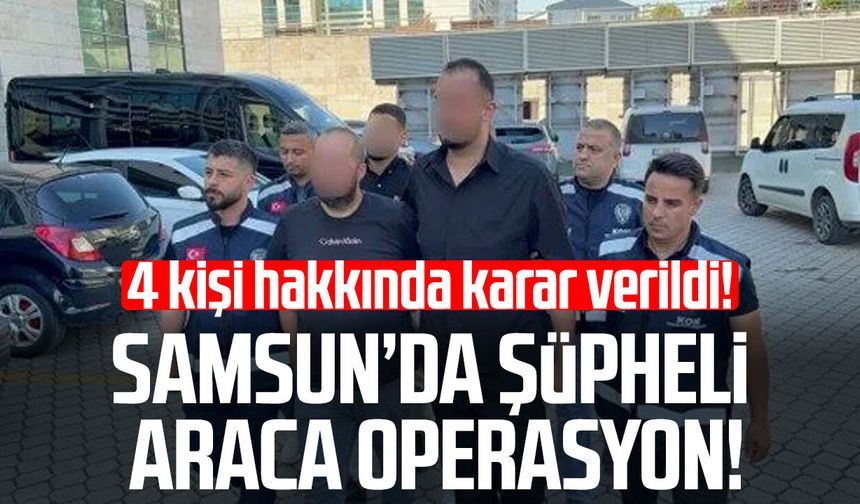Samsun'da ruhsatsız silah operasyonu: 4 şüpheliye adli kontrol!