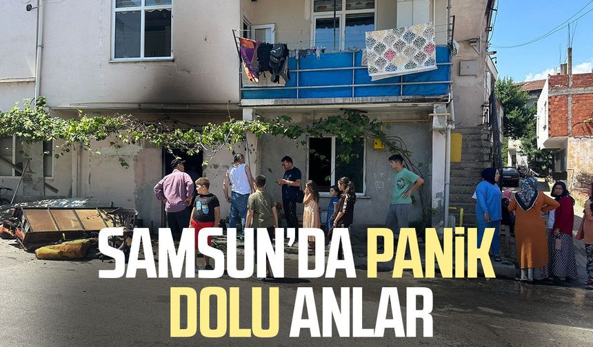 Samsun'da yangın paniği! Faciadan dönüldü