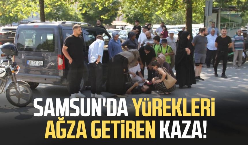 Samsun'da otomobil ile motosiklet çarpıştı! Sürücü yaralandı