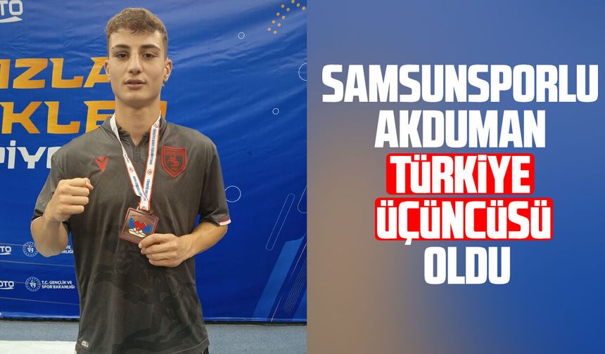 Samsunsporlu Utkan Akduman Türkiye üçüncüsü oldu
