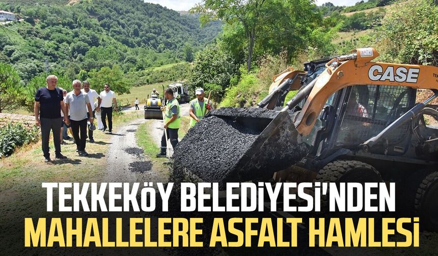 Tekkeköy Belediyesi'nden mahallelere asfalt hamlesi