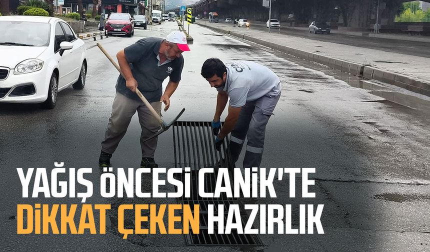 Yağış öncesi Canik'te dikkat çeken hazırlık