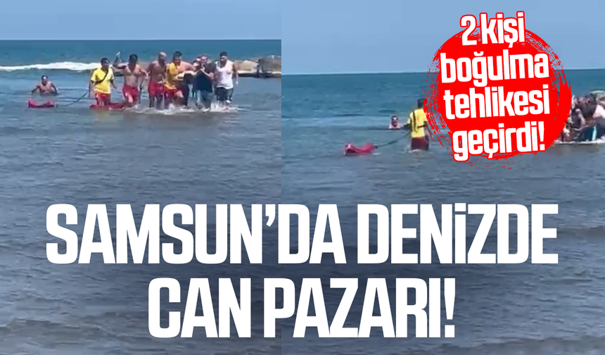 Samsun’da denizde can pazarı! 2 kişi hastaneye kaldırıldı