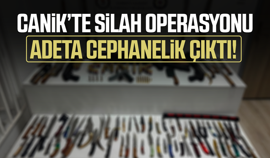 Canik’te operasyon! Silah ve mühimmat ele geçirildi