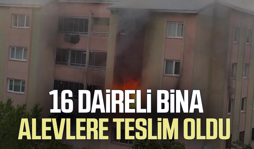16 daireli bina alevlere teslim oldu! 9 kişi etkilendi