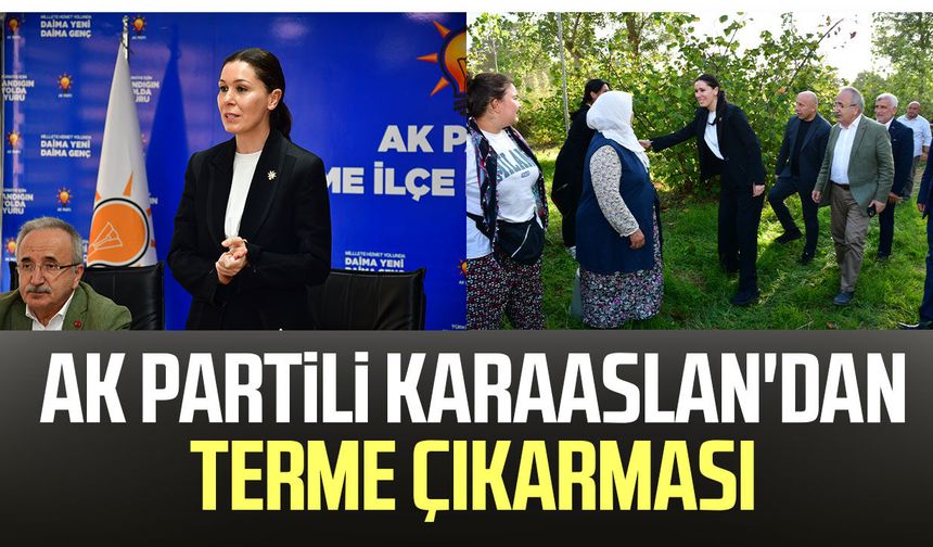 AK Partili Çiğdem Karaaslan'dan Terme çıkarması
