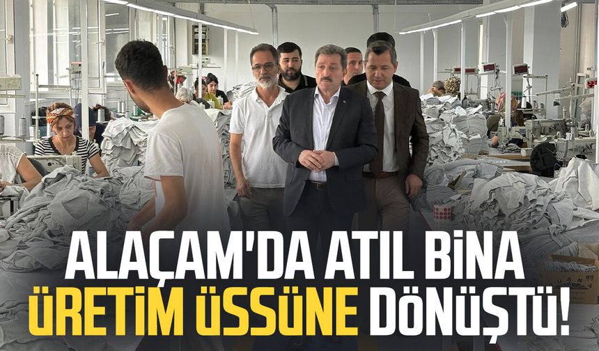 Alaçam'da atıl bina üretim üssüne dönüştü