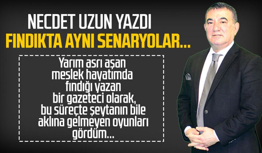 Necdet Uzun yazdı: Fındıkta aynı senaryolar...