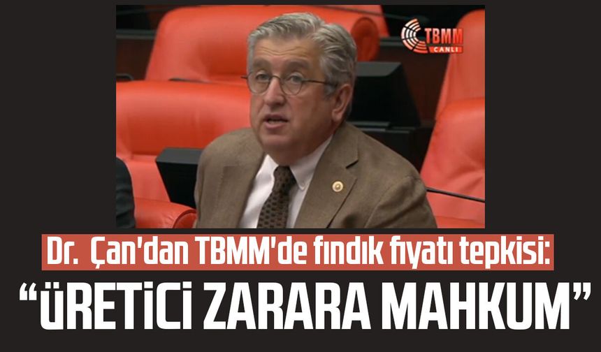 Dr. Murat Çan'dan TBMM'de fındık fiyatı tepkisi: "Üretici zarara mahkum"
