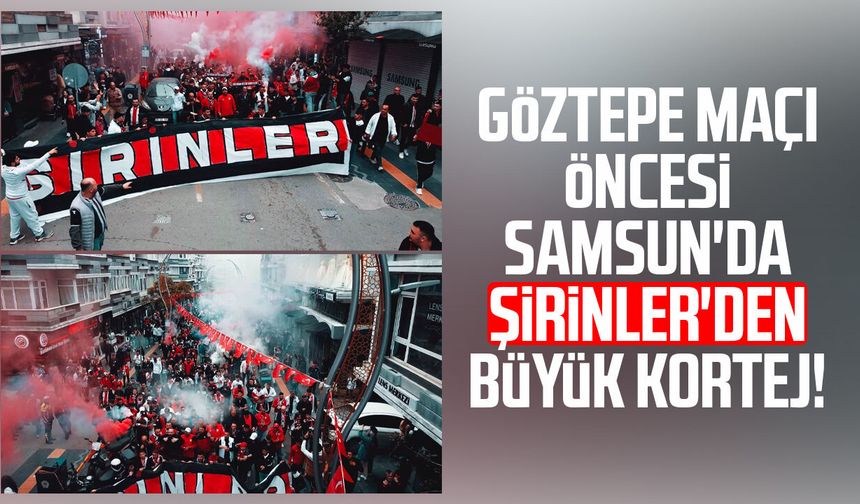 Göztepe maçı öncesi Samsun'da Şirinler'den büyük kortej!