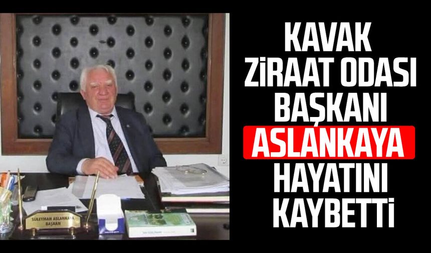 Kavak Ziraat Odası Başkanı Süleyman Aslankaya hayatını kaybetti