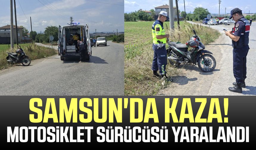 Samsun'da korkutan motosiklet kazası