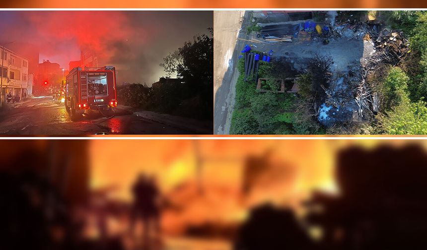 Samsun'da korku dolu 4 saat! Depo alev alev yandı