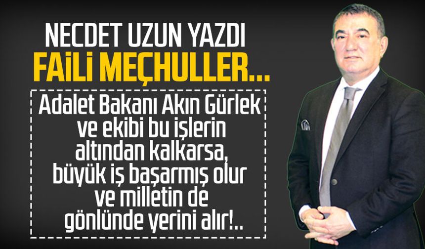 Necdet Uzun yazdı: Faili meçhuller...