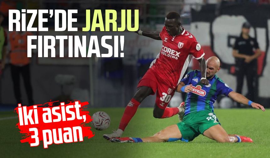 Samsunspor’un genç yıldızı Jarju, Rize’de asistleriyle parladı