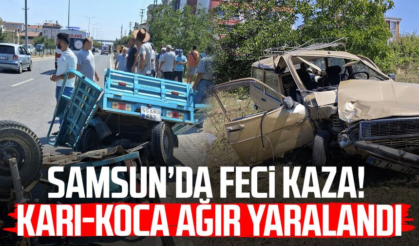 Samsun'da iki araç birbirine girdi! 4 yaralı