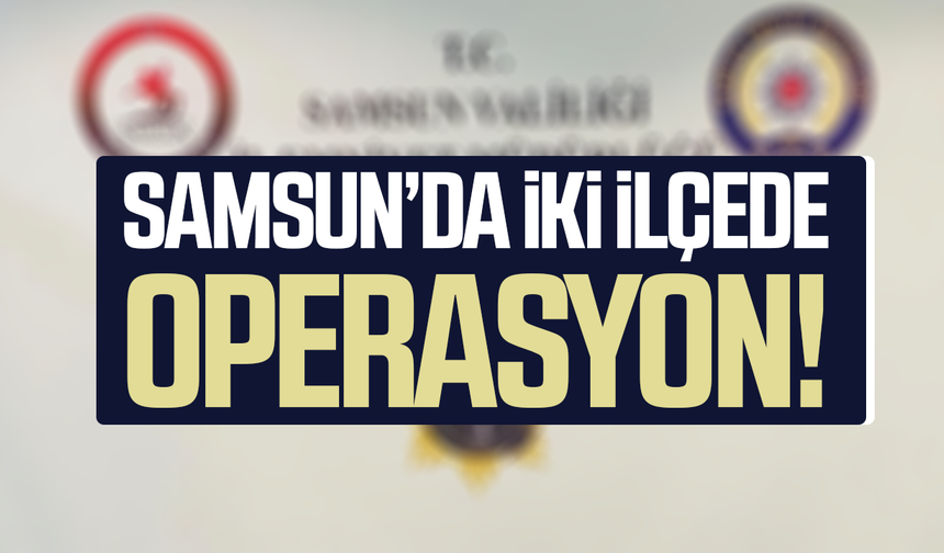 Samsun’da iki ilçede operasyon! 8 kişiye işlem