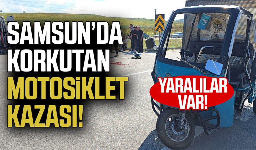 Samsun’da motosikletler birbirine girdi! Yaralılar var