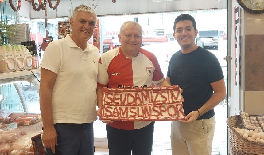Kasap Mustafa Solak'ın Samsunspor aşkı! Sevdasını etlere işliyor