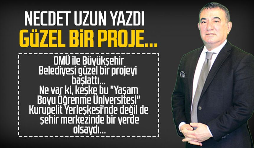 Necdet Uzun yazdı: Güzel bir proje...