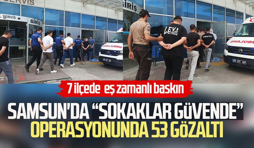 Samsun' da 7 ilde düğmeye basıldı! Çok sayıda gözaltı