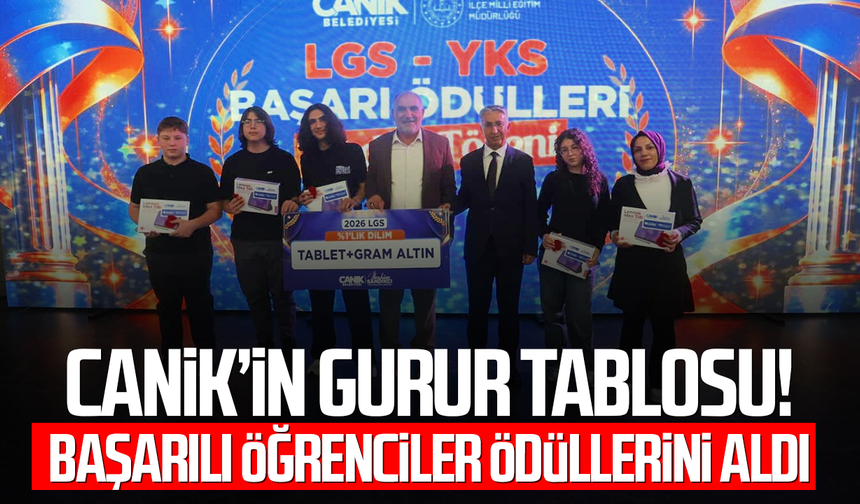 Canik’in gurur tablosu! Başarılı öğrenciler ödüllerini aldı