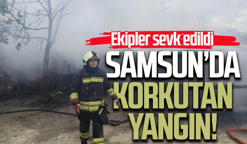 Samsun’da korkutan yangın! Ekipler sevk edildi