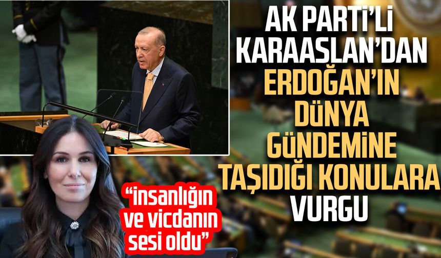 Erdoğan’ın BM konuşması sonrası AK Partili Çiğdem Karaaslan'dan dikkat çeken mesaj