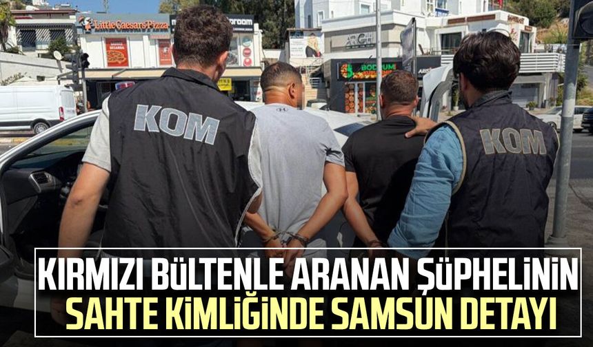 Kırmızı bültenle aranan şüphelinin sahte kimliğinde Samsun detayı