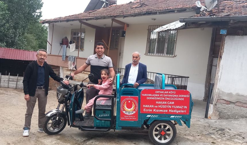 Samsun’da 7 yaşındaki Ecrin’in yüzünü güldüren hediye