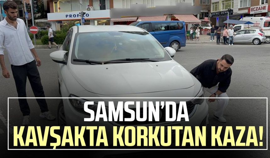 Samsun’da akşam trafiğinde korkutan kaza