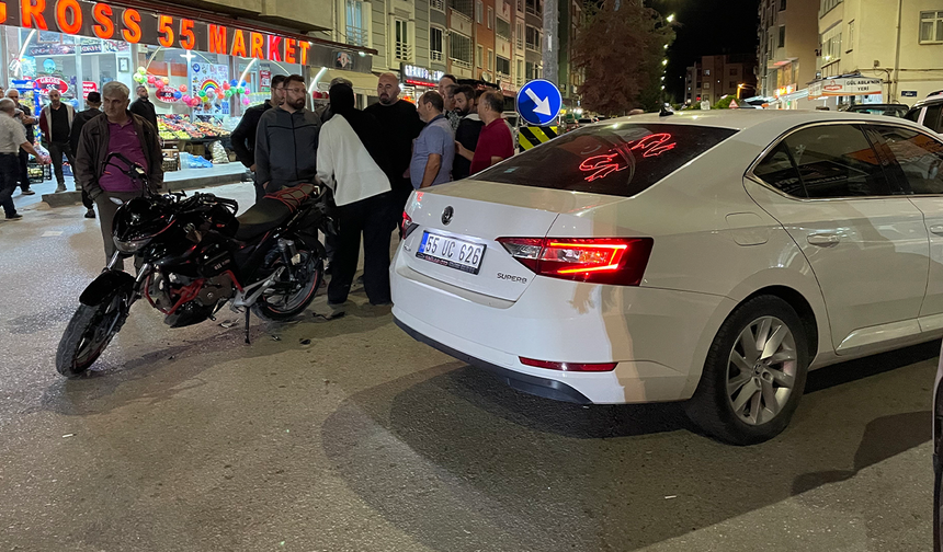 Samsun’da kavşakta korkutan kaza! Motosiklet sürücüsü yaralandı