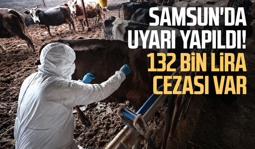 Samsun'da uyarı yapıldı! 132 bin lira cezası var