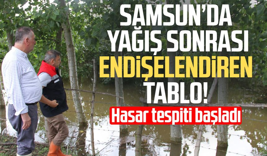 Samsun’da yağış sonrası endişelendiren tablo