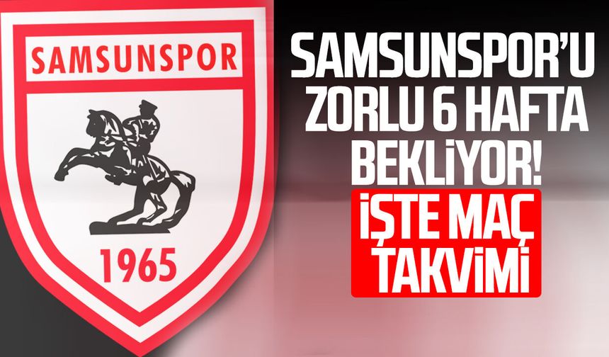 Samsunspor’u zorlu 6 hafta bekliyor! İşte maç takvimi